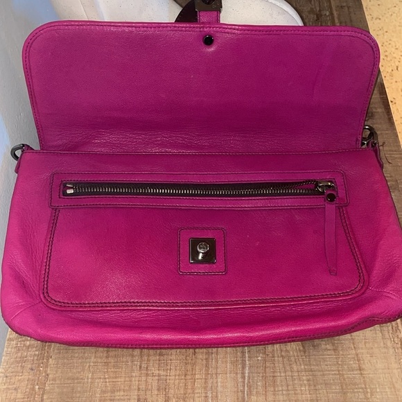 Lanvin Small Pink Leather Silver Chain Shoulder Handbag - Picture 7 of 11